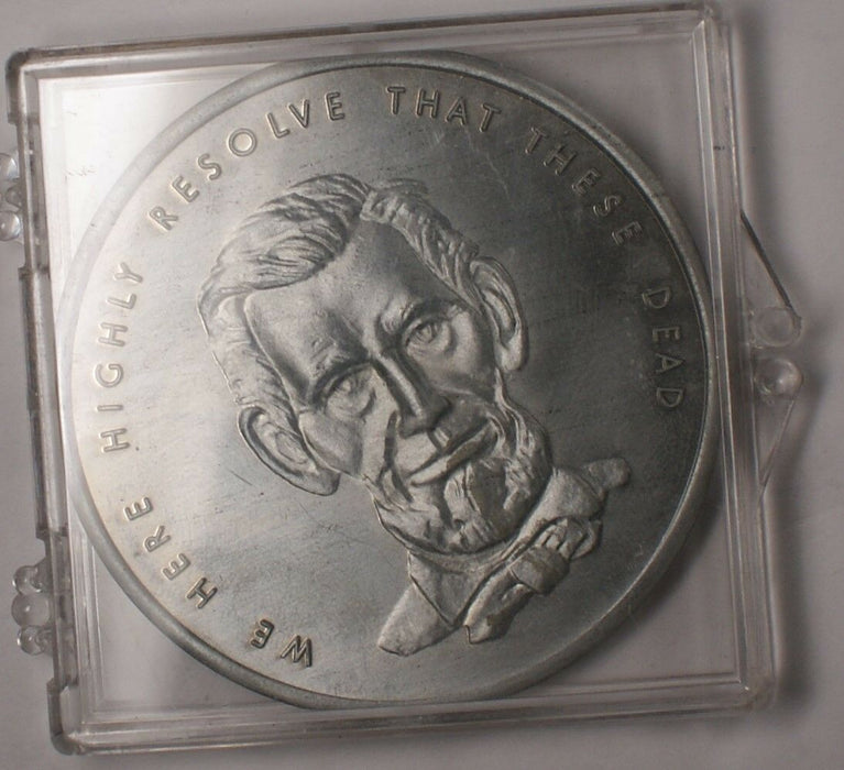 Abraham Lincoln Presidential Gettysburg Address Commemorative Large Medal