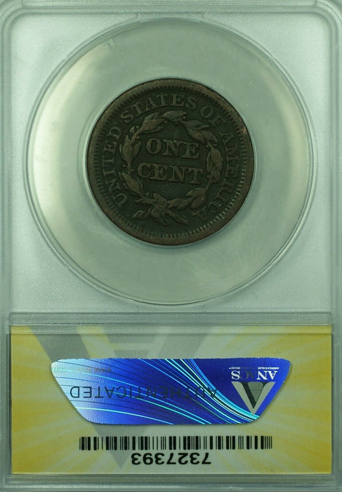 1851 Braided Hair Large Cent  ANACS F-15 Details Corroded-Damaged  (43)