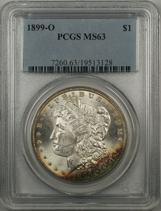 1899-O Morgan Silver Dollar $1 Coin PCGS MS-63 Toned (BR-24 H)