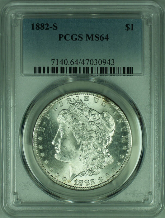 1882-S Morgan Silver Dollar Coin  PCGS MS-64   (35E)