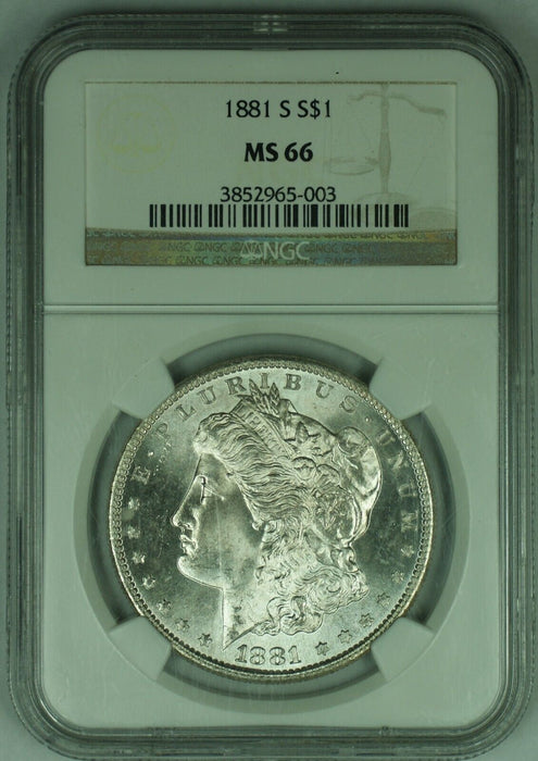 1881-S Morgan Silver $1 Dollar Coin NGC MS 66