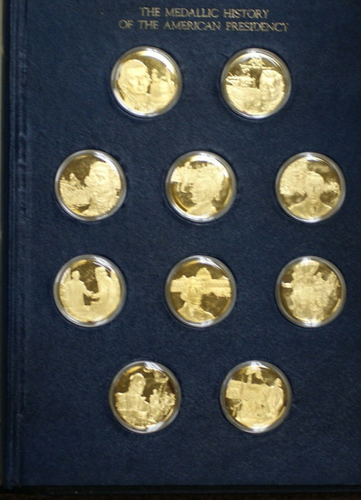 Medallic History of The US Presidency 100 Gold Plated Sterling Silver Medals