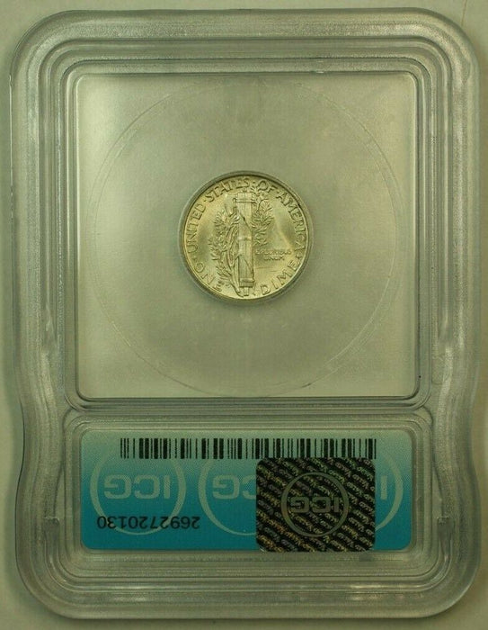 1944 Silver Mercury Dime 10c Coin ICG MS-65 Q