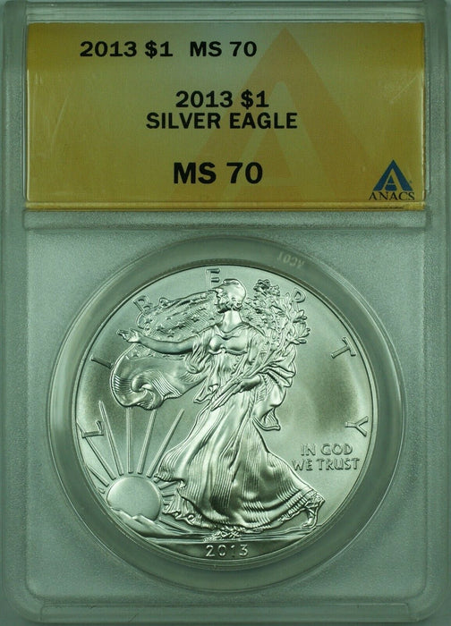 2013 American Silver Eagle S$1 Dollar ANACS MS-70 (B)