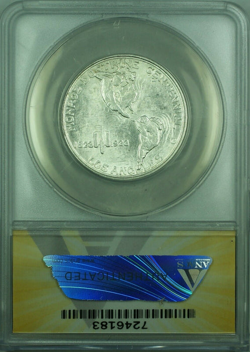 1923-S Monroe Commemorative Silver Half 50c Coin ANACS AU-58 (39A)