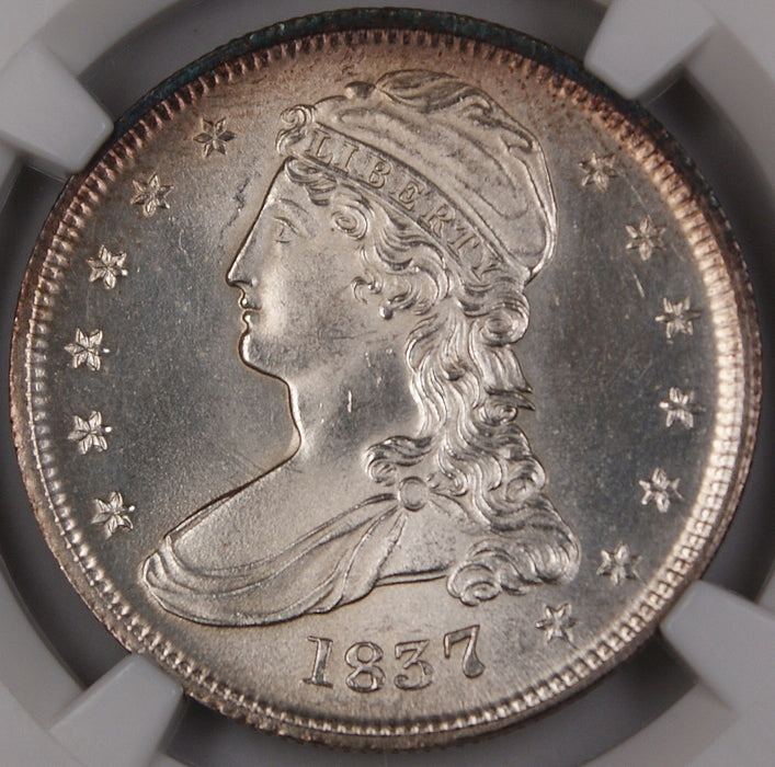 1837 Capped Bust Silver Half Dollar NGC UNC Details Very Choice BU Coin