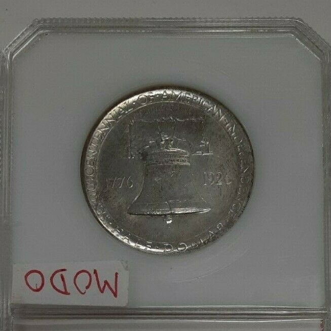 1926 Sesqui Commem Silver Half Dollar Coin in Plastic Holder AU Details Cleaned