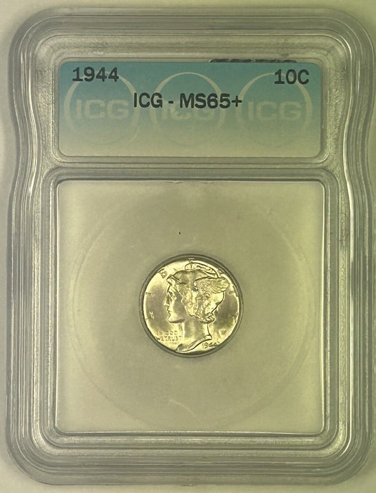 1944 Mercury Silver Dime 10c Coin ICG MS 65+ (54)