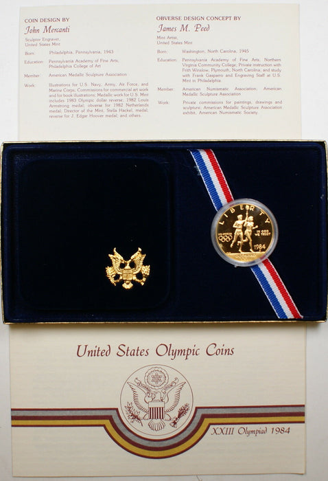 1984-S Olympic $10 PROOF Commemorative Gold Coin