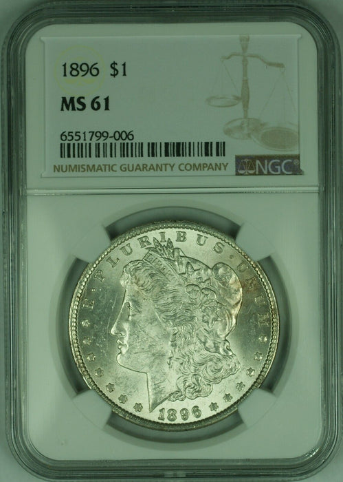 1896 $1 Morgan Silver Dollar Coin NGC MS-61  (21)