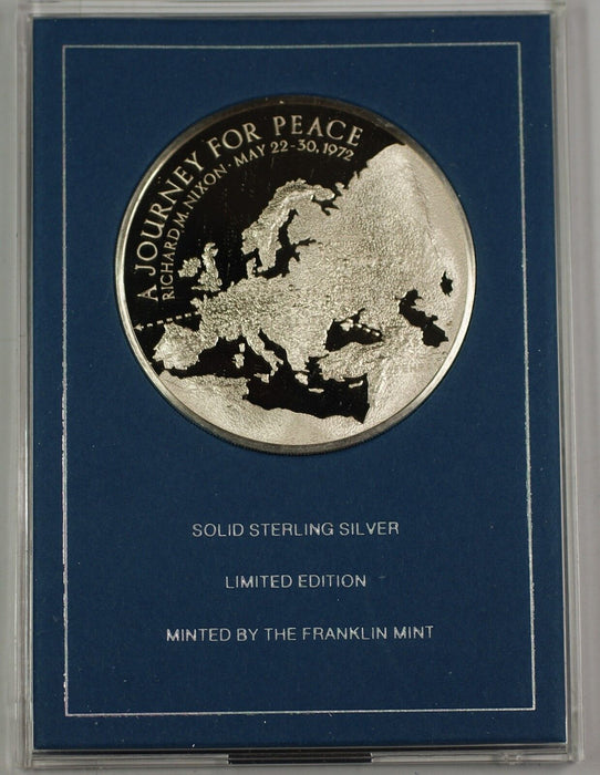 Franklin Mint  the Presidential Journey to Russia Sterling Silver Proof Medal