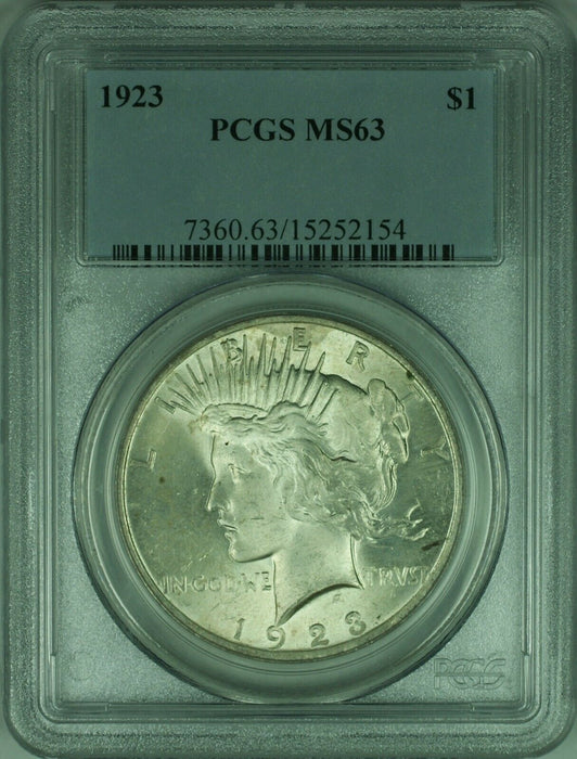 1923 Peace Silver Dollar $1 Coin PCGS MS-63 Better Coin (34-L)