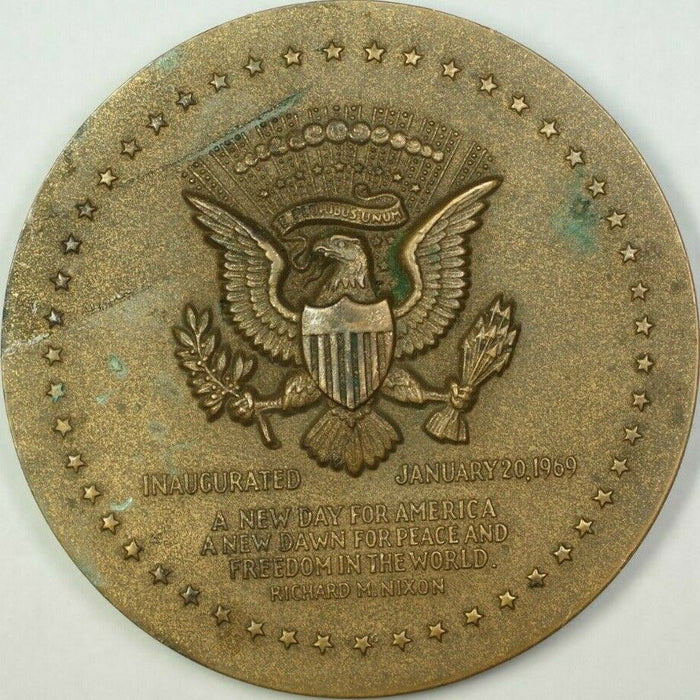 1969 Richard Nixon Inaugural Bronze Medal 7.3 Oz