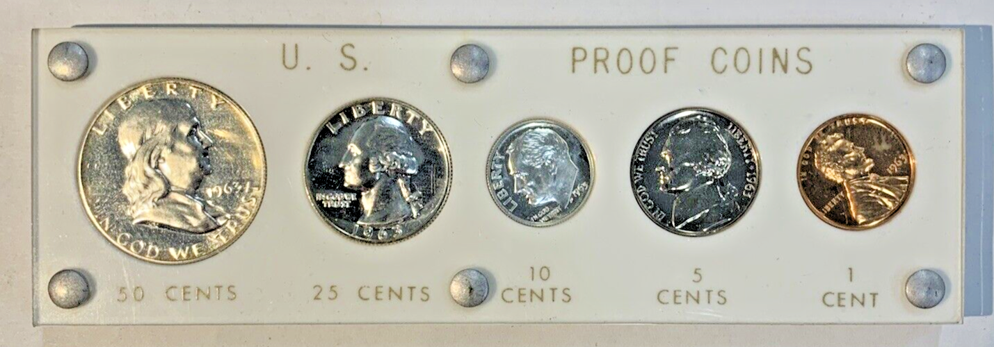 1963 US Mint Proof 5 Coin Set-Capital Holder