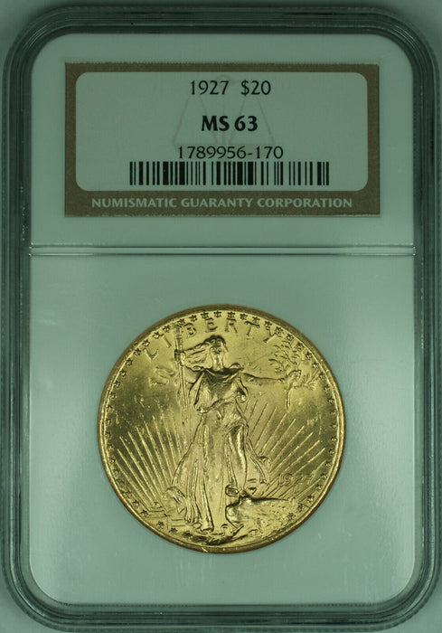 1927 Gaudens $20 Double Eagle Gold Coin NGC MS-63 (G)