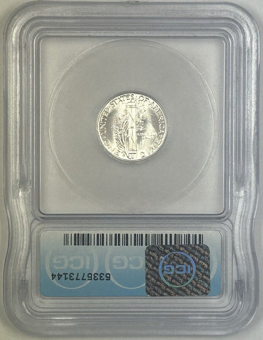 1944-S Mercury Silver Dime 10c Coin ICG MS 65 (Near FB) (54) R