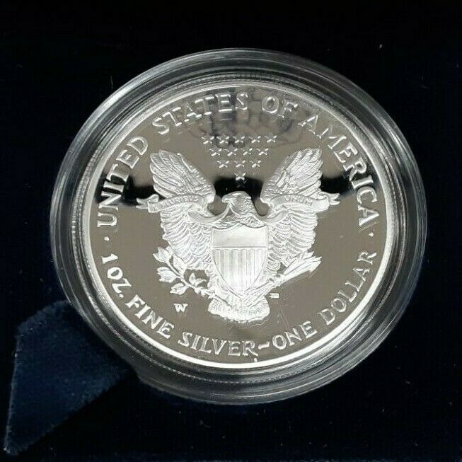 2004-W Proof American Silver Eagle S$1 1 Oz Troy .999 Fine With COA & OGP