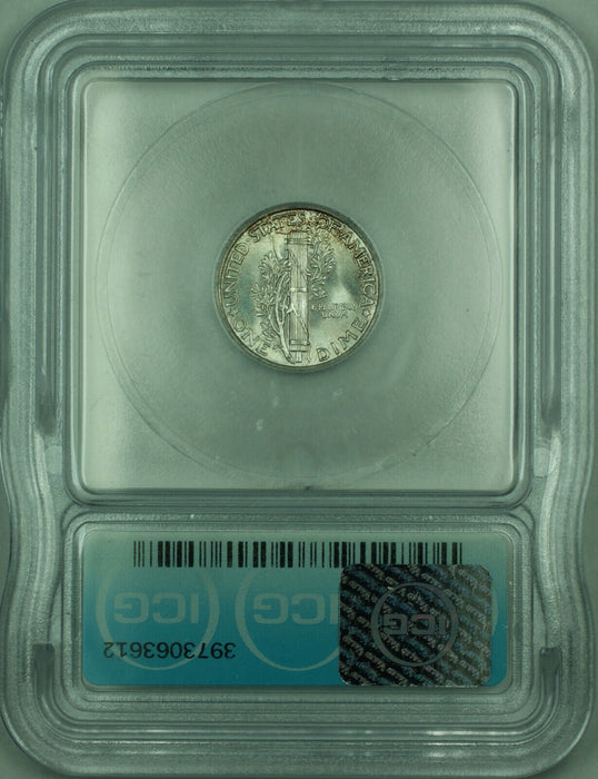 1941 Mercury Silver Dime 10c Coin ICG MS-65 Toned (Looks Full Bands FB) (X)