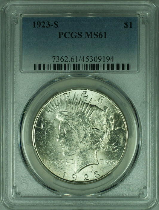 1923-S Peace Silver Dollar S$1 PCGS MS-61  (40)