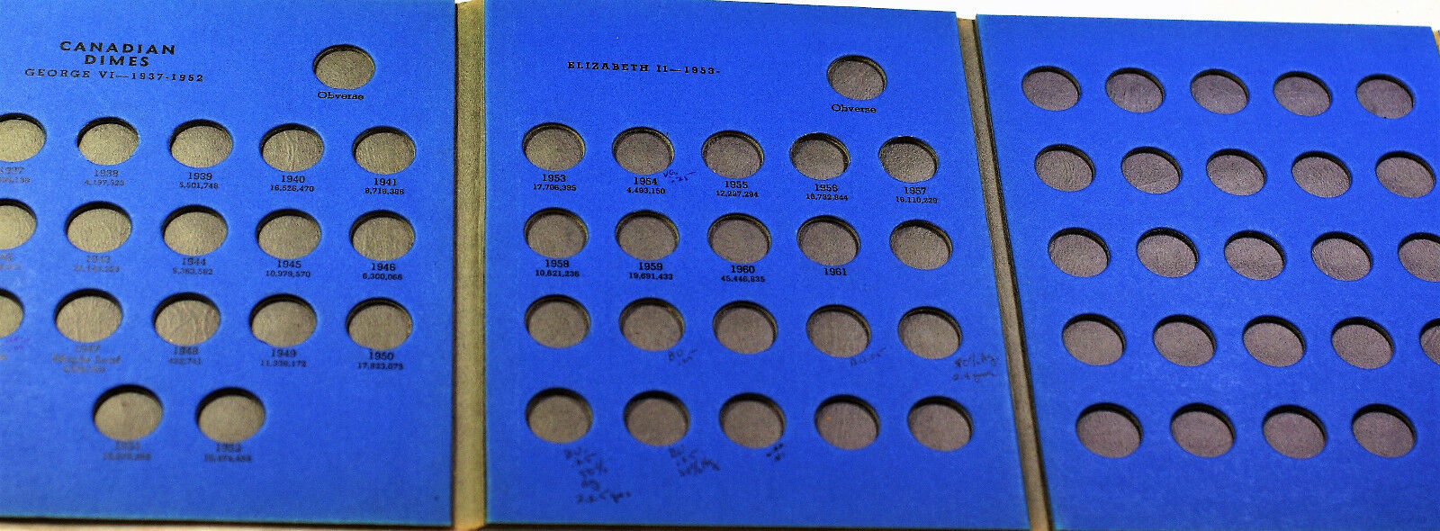 Canadian Dime Collection No. 2 1937 to Date Empty Whitman Used Coin Folder 9066
