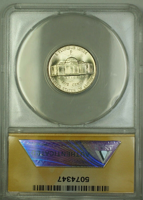 1943-P 5.5 Steps U.S. Wartime Silver Jefferson Nickel 5c Coin ANACS MS-66 (B)