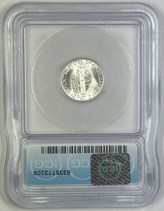 1944-S Mercury Silver Dime 10c Coin ICG MS 66 (Near FB) (54) A