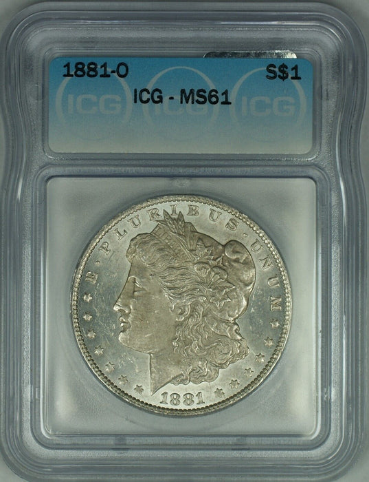 1881-O Morgan Silver Dollar $1 Coin ICG MS 61+ (23)