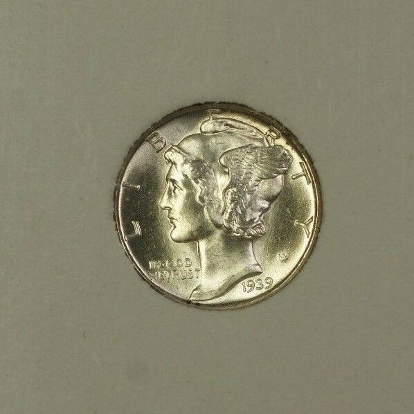 1939-D Mercury Dime 10c 90% Silver GEM Beautiful Example of this Coin