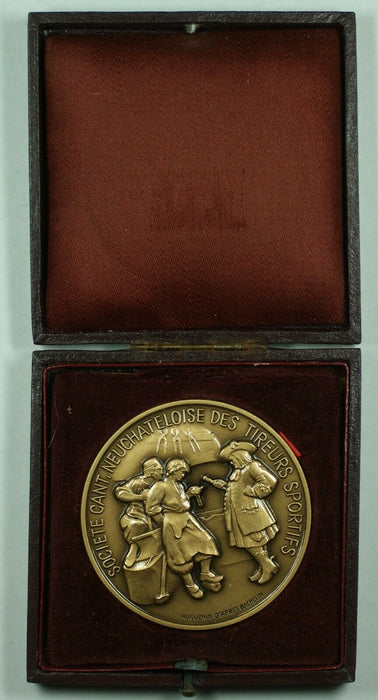 ND Neuchatel Switzerland - Swiss Shooting Medal R1021a in Original Case