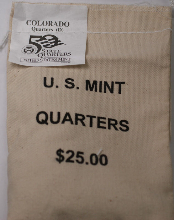 $25 (100 UNC coins) 2005 Colorado - D State Quarter Original Mint Sewn Bag