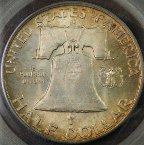 1954-D Franklin Half Dollar, PCGS MS-64 *FBL* Toned