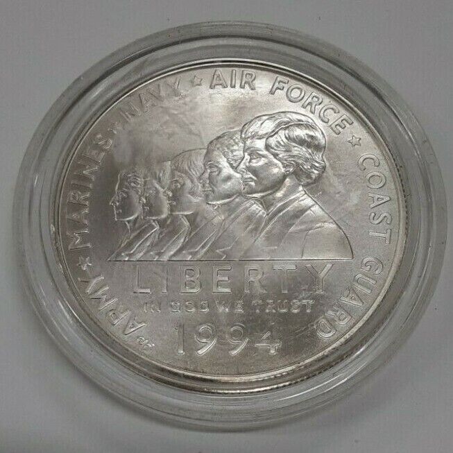 1994-W Women in Military Commem UNC Silver Dollar - Coin in Capsule ONLY