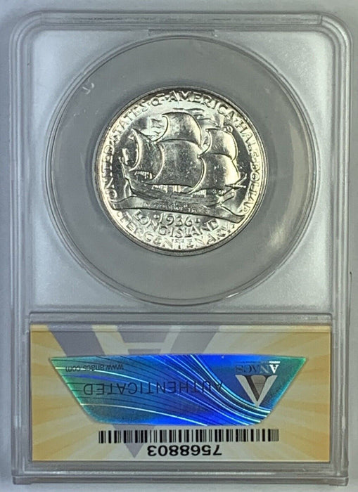 1936 Long Island Silver Half Dollar Commemorative Coin ANACS MS 64