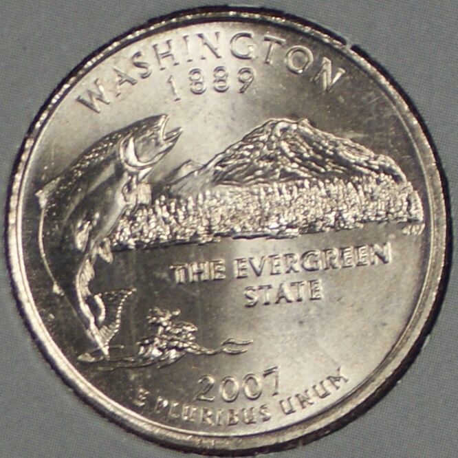 $25 (100 UNC coins) 2007 Washington - P State Quarter Original Mint Sewn Bag
