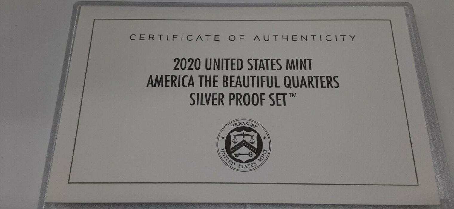 2020-S America the Beautiful Quarter Silver Proof Set in OGP
