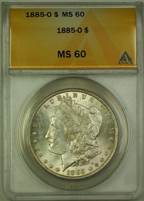 1885-O Morgan Silver Dollar $1 Coin ANACS MS-60