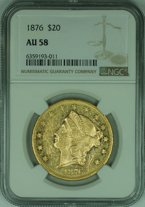 1876 Liberty Head $20 Double Eagle NGC AU 58 (PROOF LIKE) B