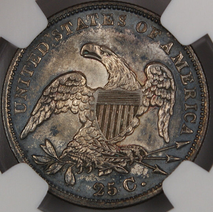 1831 Capped Bust Silver Quarter 25c, NGC UNC Details, Choice BU Coin