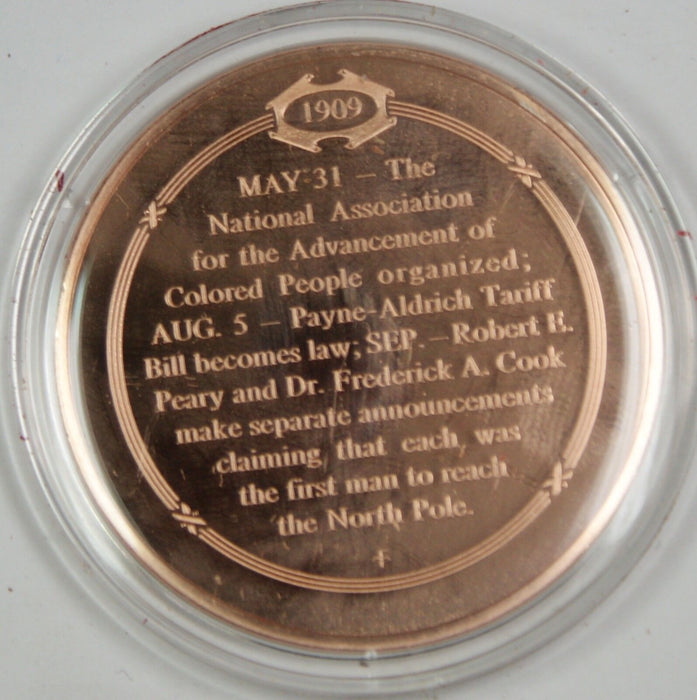 Bronze Proof Medal The Race to the North Pole 1909