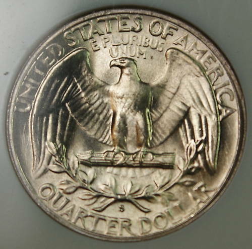 1947-S Washington Silver Quarter, NGC MS-67, Gem Coin
