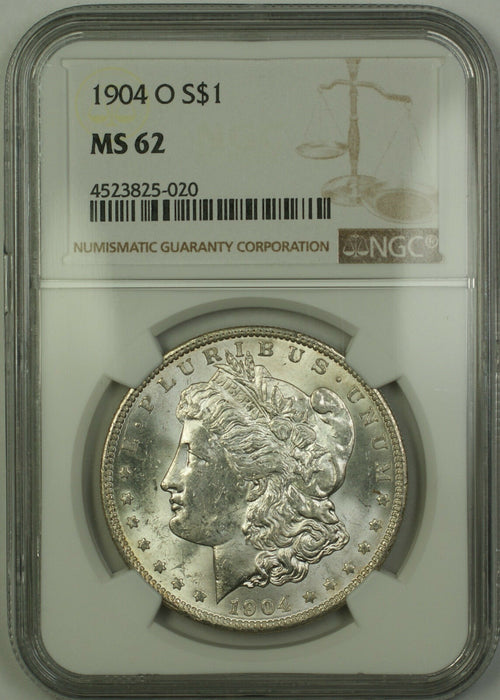 1904-O Morgan Silver Dollar $1 Coin NGC MS-62 (15b)