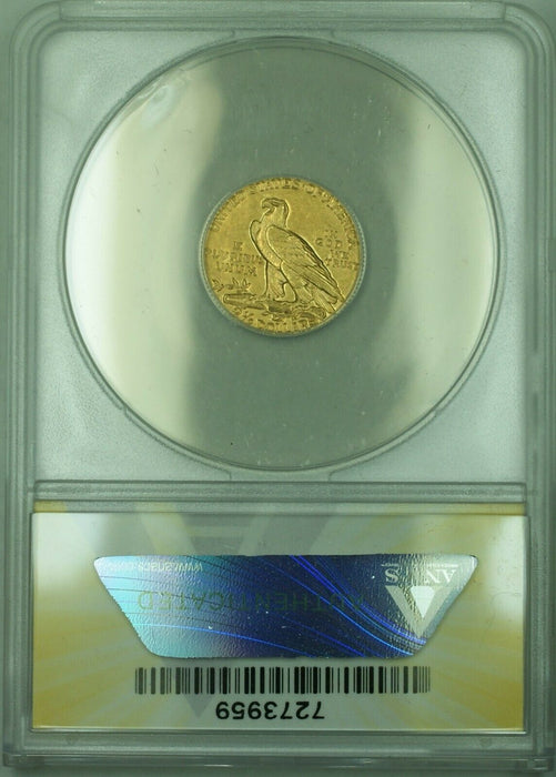 1914-D $2.50 Indian Head Quarter Eagle Gold Coin ANACS EF-45