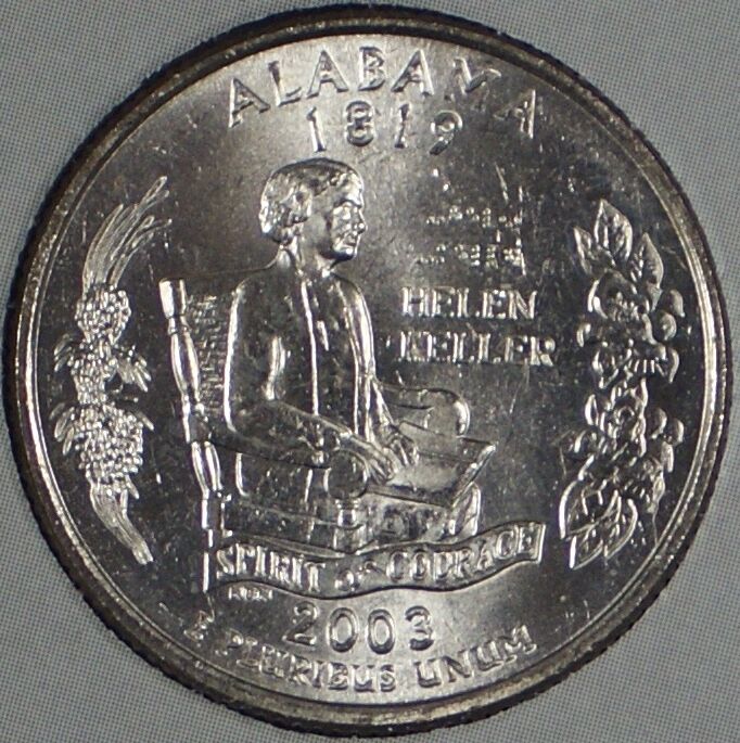 $25 (100 UNC coins) 2003 Alabama - P State Quarter Original Mint Sewn Bag