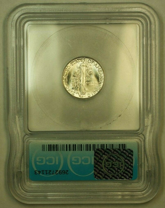 1945 Silver Mercury Dime 10c Coin ICG MS-65 PP