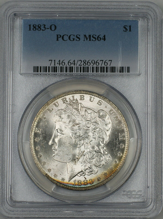 1883-O Morgan Silver Dollar $1 Coin PCGS MS-64 *Nicely Toned* (Td)