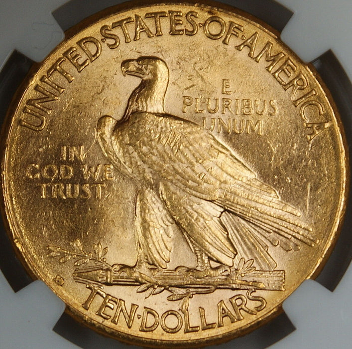 1909-D Indian $10 Eagle Gold Coin, NGC UNC Details (Improperly Cleaned) BU