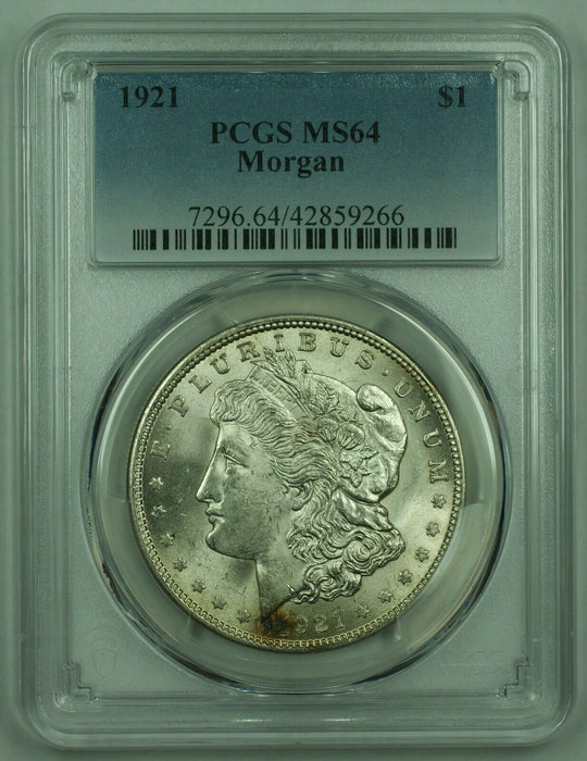 1921 Morgan Silver Dollar S$1 PCGS MS-64 (38)