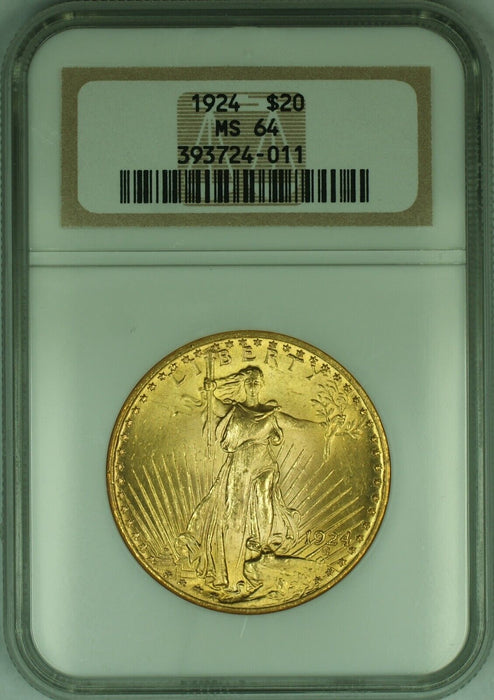 1924 $20 Saint Gaudens Gold Double Eagle NGC MS 64 B