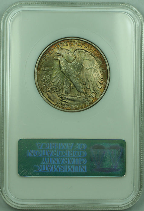 1934 Walking Liberty Half Dollar Toned NGC MS 64 (NGC Fatty)