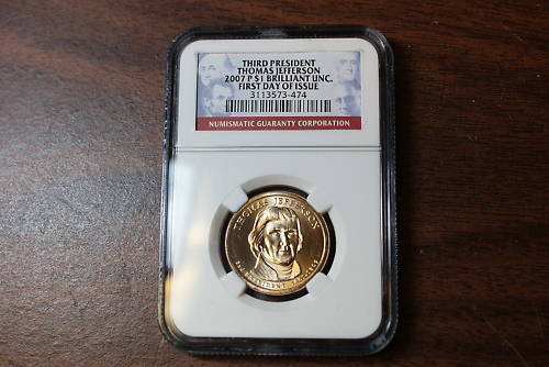 2007-P Thomas Jefferson Dollar NGC First Day of Issue
